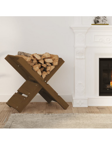 Portaceppi Miele 47x39,5x48 cm in Legno Massello di Pino