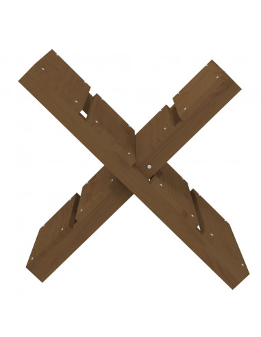 Portaceppi Miele 47x39,5x48 cm in Legno Massello di Pino