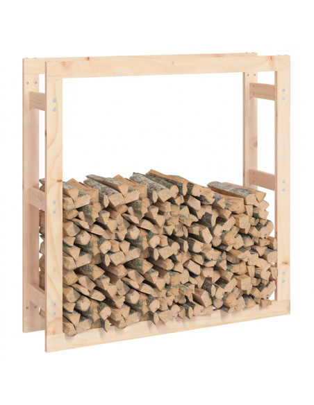Portalegna 100x25x100 cm in Legno Massello di Pino