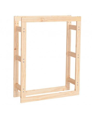 Portalegna 80x25x100 cm in Legno Massello di Pino