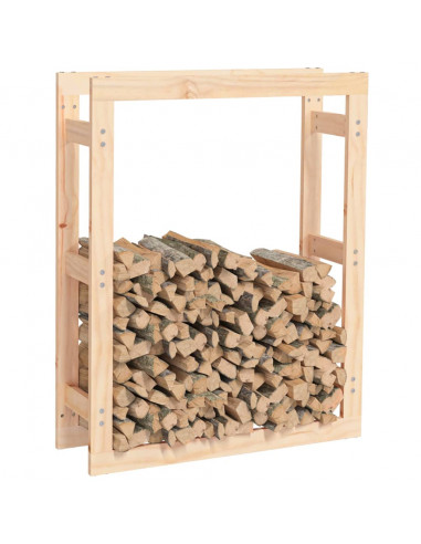 Portalegna 80x25x100 cm in Legno Massello di Pino