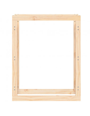 Portalegna 80x25x100 cm in Legno Massello di Pino