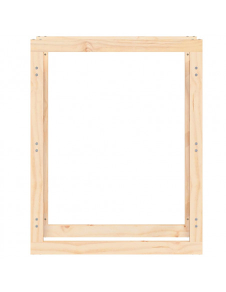 Portalegna 80x25x100 cm in Legno Massello di Pino