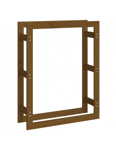 Portalegna Miele 80x25x100 cm in Legno Massello di Pino