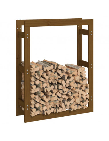 Portalegna Miele 80x25x100 cm in Legno Massello di Pino