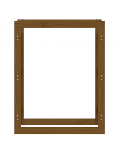 Portalegna Miele 80x25x100 cm in Legno Massello di Pino