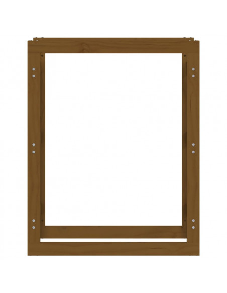 Portalegna Miele 80x25x100 cm in Legno Massello di Pino