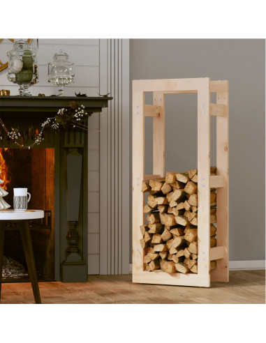 Portalegna 41x25x100 cm in Legno Massello di Pino