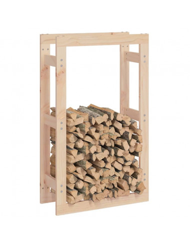 Portalegna 60x25x100 cm in Legno Massello di Pino