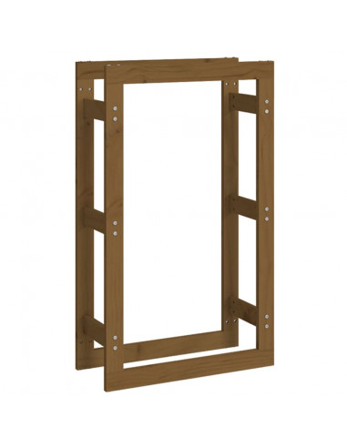 Portalegna Miele 60x25x100 cm in Legno Massello di Pino