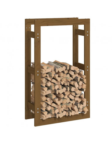 Portalegna Miele 60x25x100 cm in Legno Massello di Pino