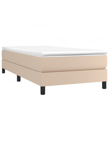 Giroletto a Molle con Materasso Cappuccino 80x200 cm Similpelle