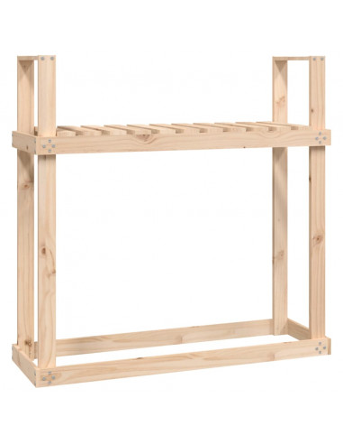 Portalegna 110x35x108,5 cm in Legno Massello di Pino