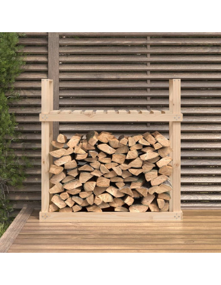 Portalegna 110x35x108,5 cm in Legno Massello di Pino