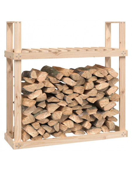 Portalegna 110x35x108,5 cm in Legno Massello di Pino