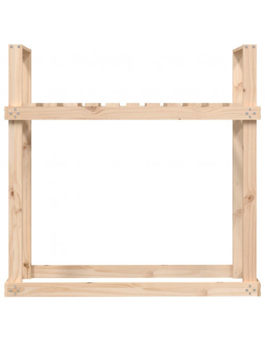 Portalegna 110x35x108,5 cm in Legno Massello di Pino