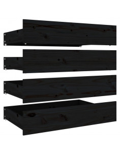 Giroletto con Cassetti Nero 135x190 cm Double 2