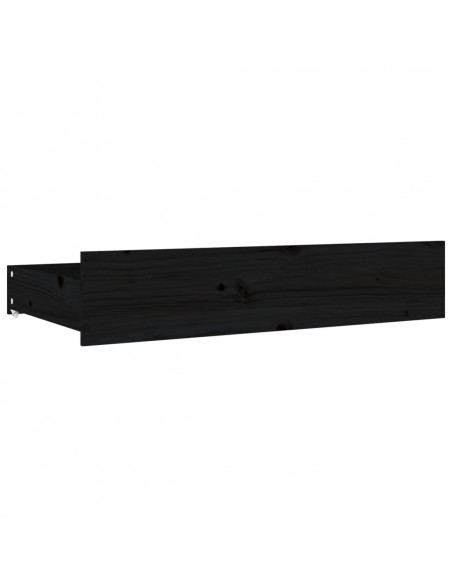 Giroletto con Cassetti Nero 135x190 cm Double