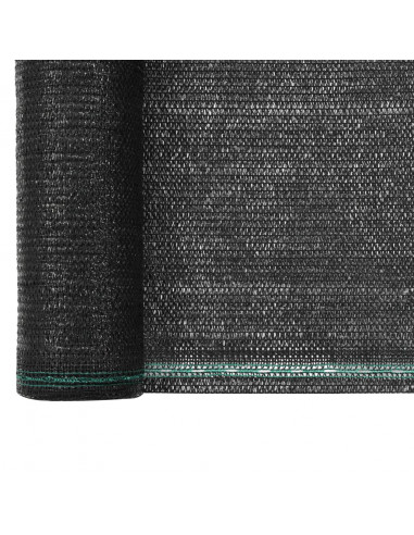 Schermo di Recinzione per Campo da Tennis in HDPE 1x100 m Nera