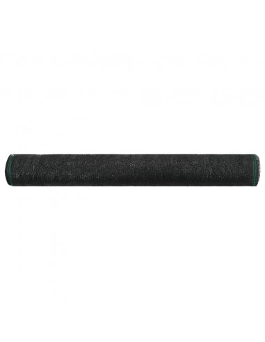 Schermo di Recinzione per Campo da Tennis in HDPE 1,4x25 m Nera