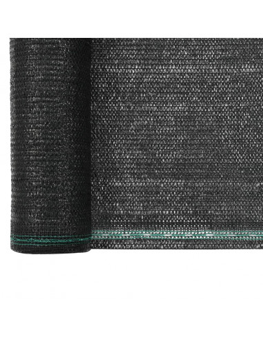 Schermo di Recinzione per Campo da Tennis in HDPE 1,4x25 m Nera