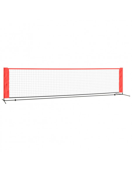 Rete da Tennis Nera e Rossa 400x100x87 cm in Poliestere