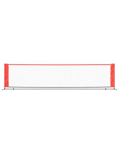 Rete da Tennis Nera e Rossa 400x100x87 cm in Poliestere