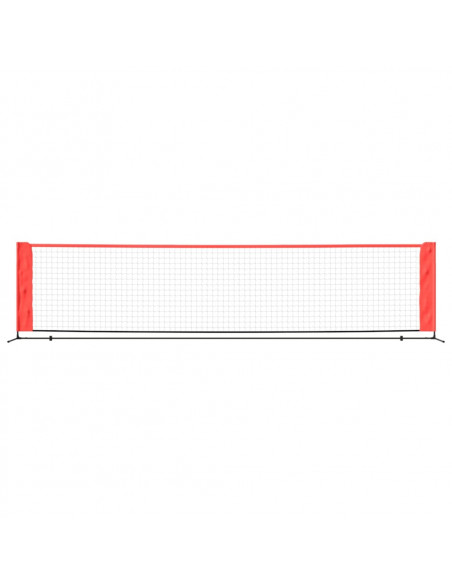 Rete da Tennis Nera e Rossa 400x100x87 cm in Poliestere