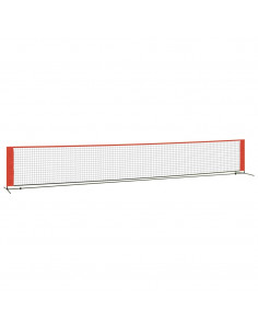 Rete da Tennis Nera e Rossa 600x100x87 cm in Poliestere 2