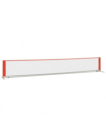 Rete da Tennis Nera e Rossa 600x100x87 cm in Poliestere