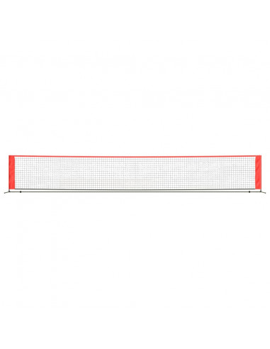 Rete da Tennis Nera e Rossa 600x100x87 cm in Poliestere