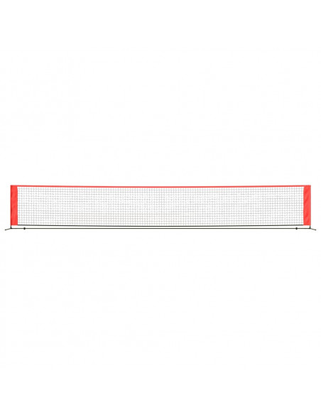 Rete da Tennis Nera e Rossa 600x100x87 cm in Poliestere