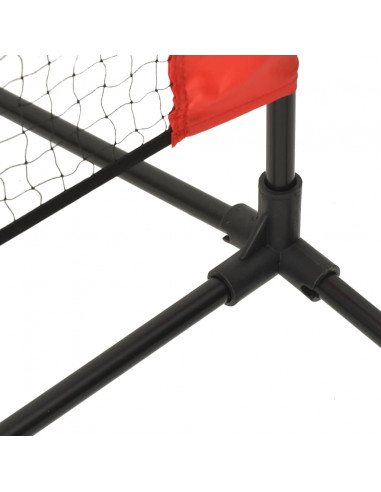 Rete da Tennis Nera e Rossa 600x100x87 cm in Poliestere