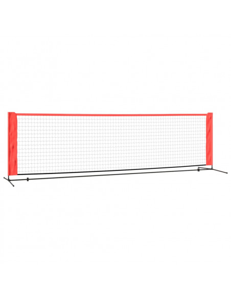 Rete da Tennis Nera e Rossa 300x100x87 cm in Poliestere