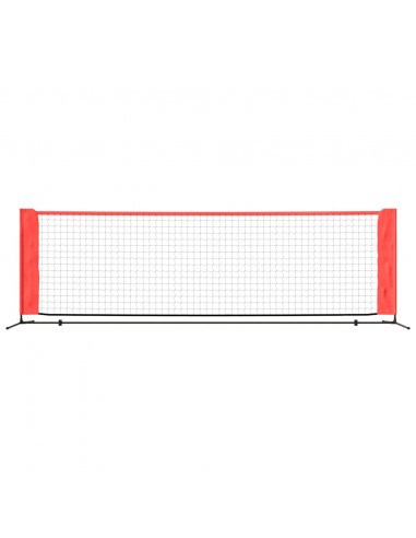Rete da Tennis Nera e Rossa 300x100x87 cm in Poliestere