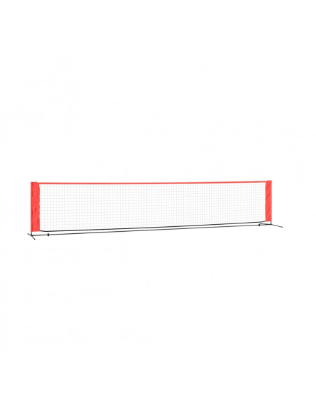 Rete da Tennis Nera e Rossa 500x100x87 cm in Poliestere