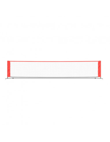 Rete da Tennis Nera e Rossa 500x100x87 cm in Poliestere