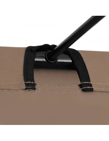 Lettino da Campeggio 180x60x19cm Tessuto Oxford Acciaio Grigio