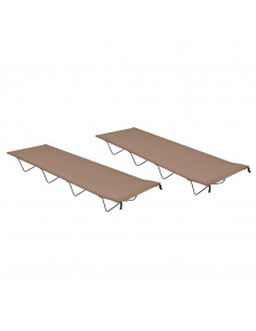 Lettini Campeggio 2pz 180x60x19cm Tessuto Oxford Acciaio Talpa 2