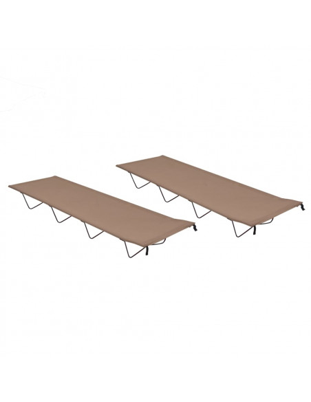 Lettini Campeggio 2pz 180x60x19cm Tessuto Oxford Acciaio Talpa