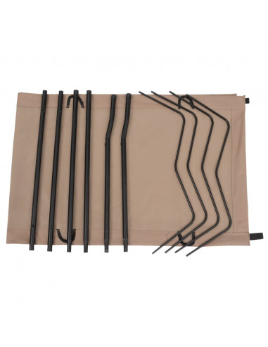 Lettini Campeggio 2pz 180x60x19cm Tessuto Oxford Acciaio Talpa