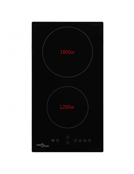 Piano Cottura in Ceramica con 2 Zone e Controlli Touch 3000 W