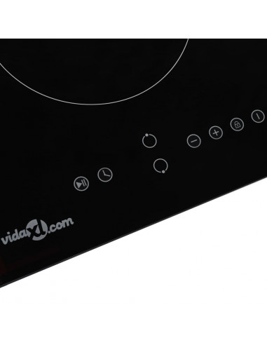 Piano Cottura in Ceramica con 2 Zone e Controlli Touch 3000 W