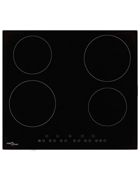 Piano Cottura in Ceramica con 4 Zone e Controlli Touch 6000 W