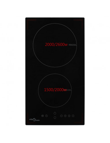 Piano Cottura a Induzione 2 Zone e Controlli Touch Vetro 3500 W