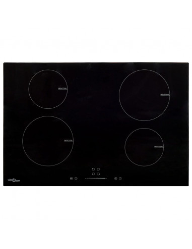 Piano Cottura Induzione 4 Zone Controlli Touch Vetro 77cm 7000W