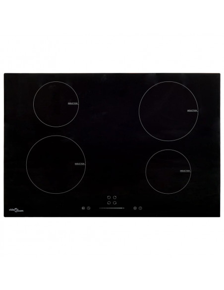 Piano Cottura Induzione 4 Zone Controlli Touch Vetro 77cm 7000W