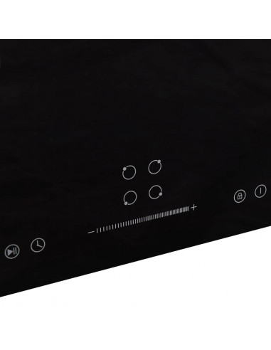 Piano Cottura Induzione 4 Zone Controlli Touch Vetro 77cm 7000W