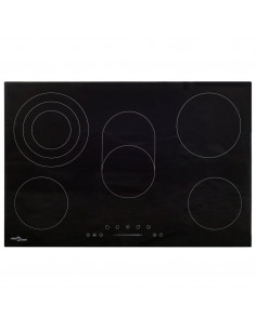 Piano Cottura in Ceramica 5 Zone e Controlli Touch 90 cm 8500 W 2