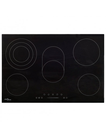 Piano Cottura in Ceramica 5 Zone e Controlli Touch 90 cm 8500 W